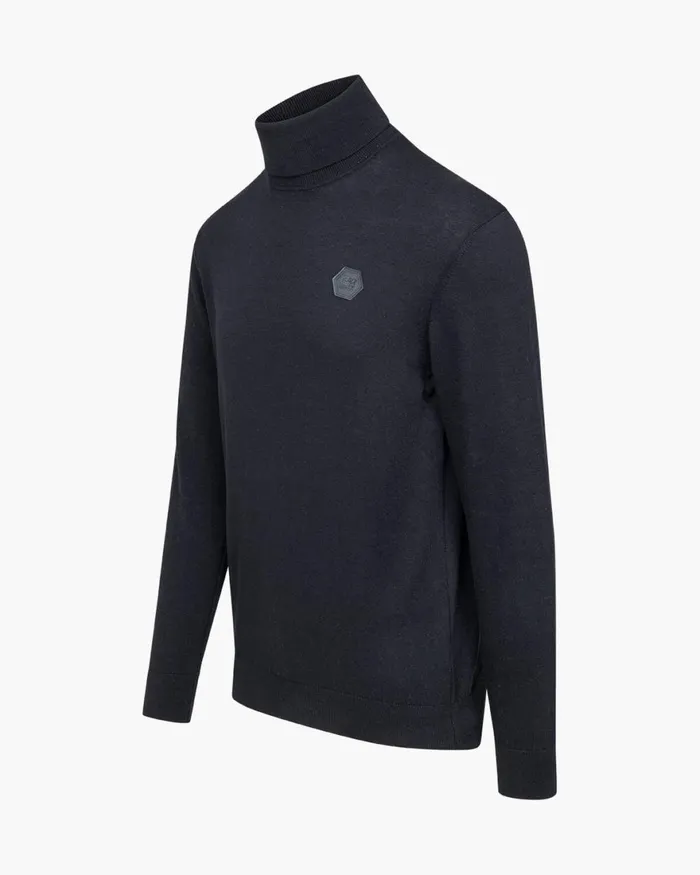 Cruyff Basco Turtle Neck Black Men Sweats and Hoodies