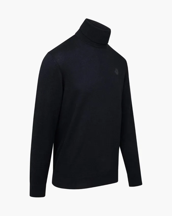 Cruyff Basco Turtle Neck Black Men Sweats and Hoodies