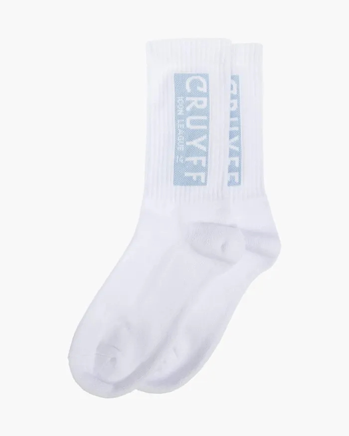Cruyff Box Logo Socks Whiteblue Accessories Socks