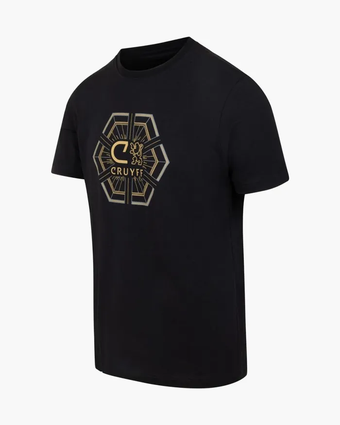 Cruyff CLion Geo Tee Blackgold Men TShirts and Polo039s Cruyff CLion Geo Tee Blackgold Men TShirts and Polo039s