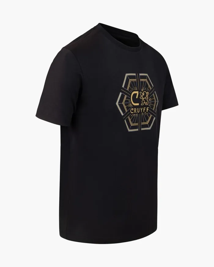 Cruyff CLion Geo Tee Blackgold Men TShirts and Polo039s Cruyff CLion Geo Tee Blackgold Men TShirts and Polo039s