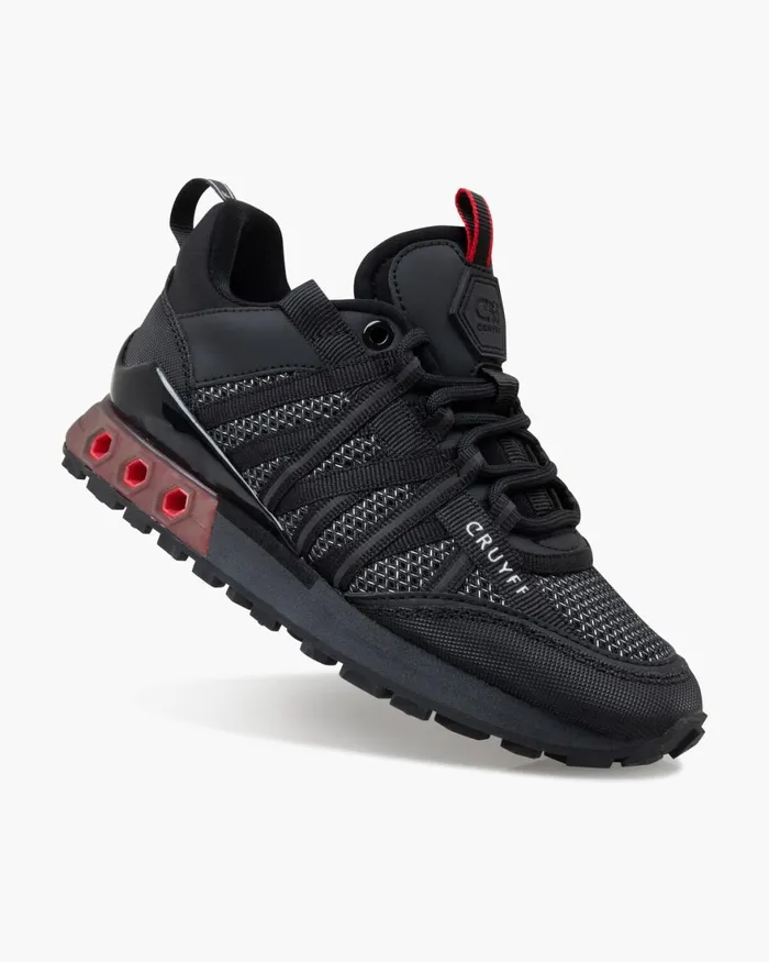 Cruyff Fearia Blackred Junior Sneakers