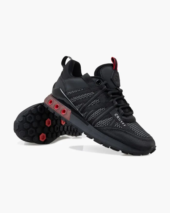 Cruyff Fearia Blackred Junior Sneakers