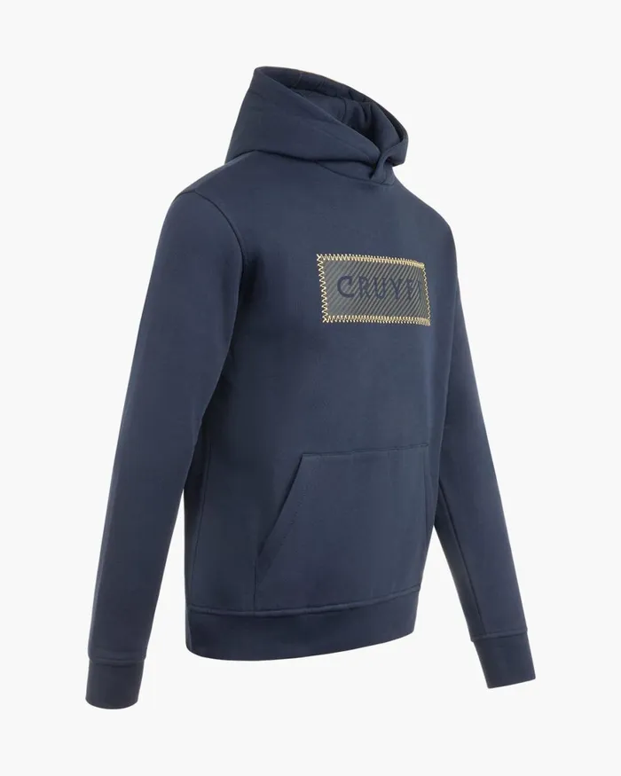 Cruyff Fuzeknit Lasercut Hoodie Bluegold Men Sweats and Hoodies Cruyff Fuzeknit Lasercut Hoodie Bluegold Men Sweats and Hoodies