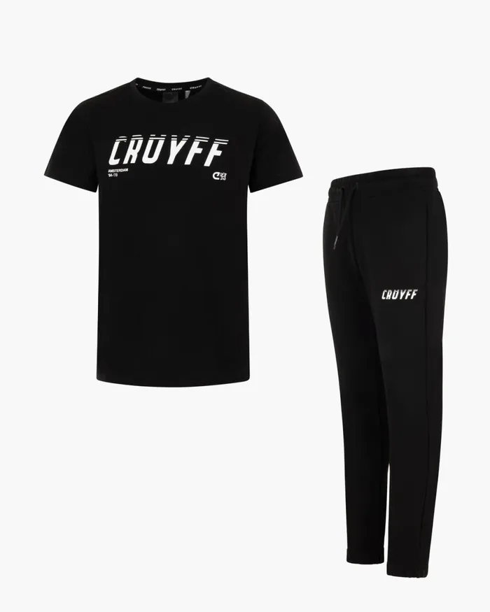 Cruyff League Tee Black Junior Tshirts