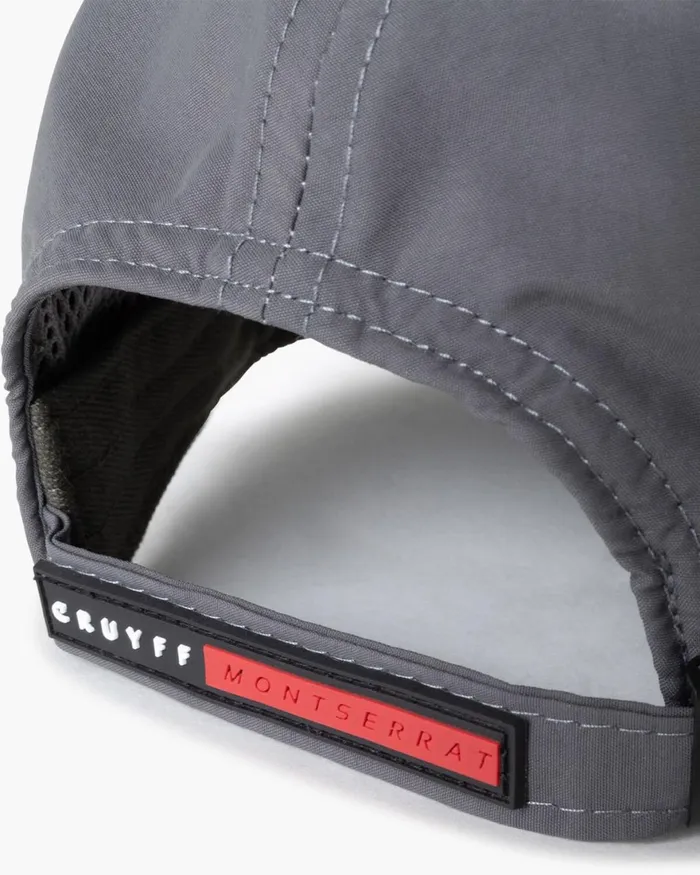 Cruyff Montserrat Hex Peak Tech Cap Grey Accessories Caps Cruyff Montserrat Hex Peak Tech Cap Grey Accessories Caps