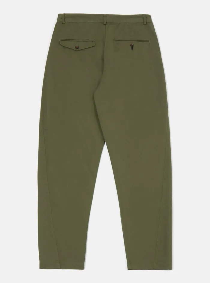 Curved Pant In Light Olive Twill Men Universal Works Suiting