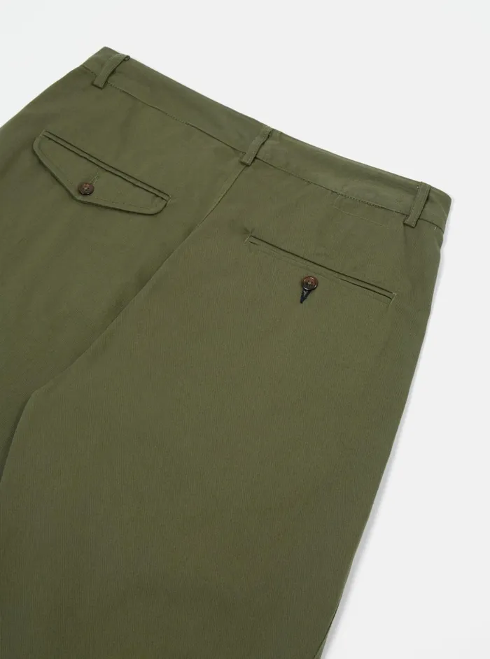 Curved Pant In Light Olive Twill Men Universal Works Suiting