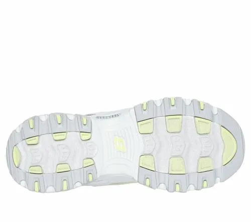 D039Lites 8211 Chromatic White Silver Lime Women SKECHERS Lace Up