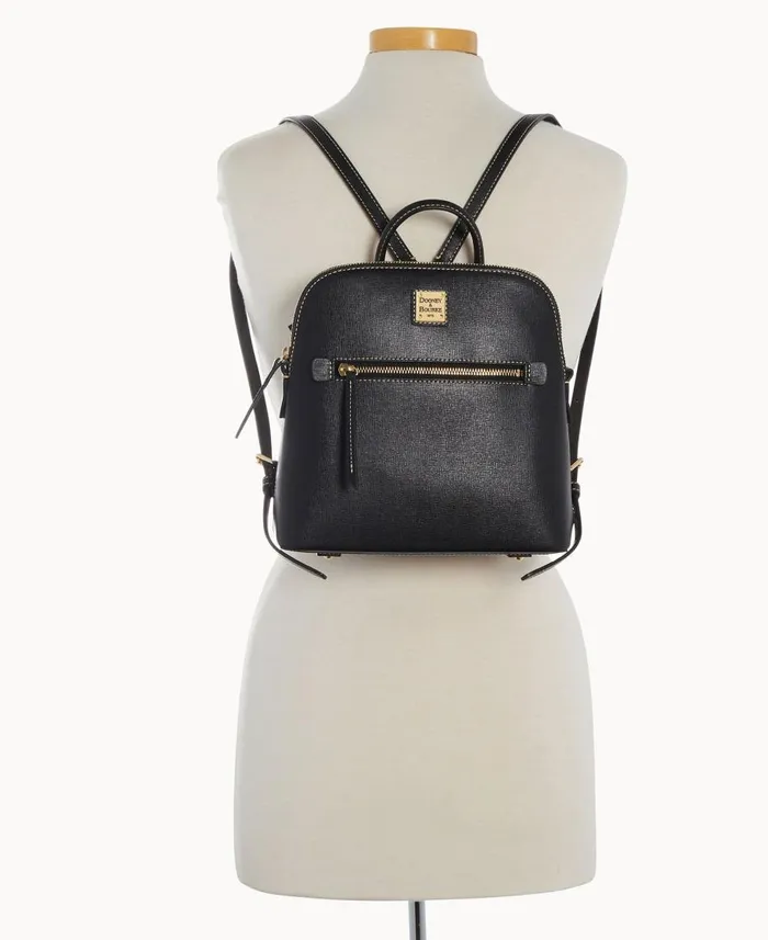 Dooney and Bourke Backpacks Saffiano Backpack Black 8211 WomenMen
