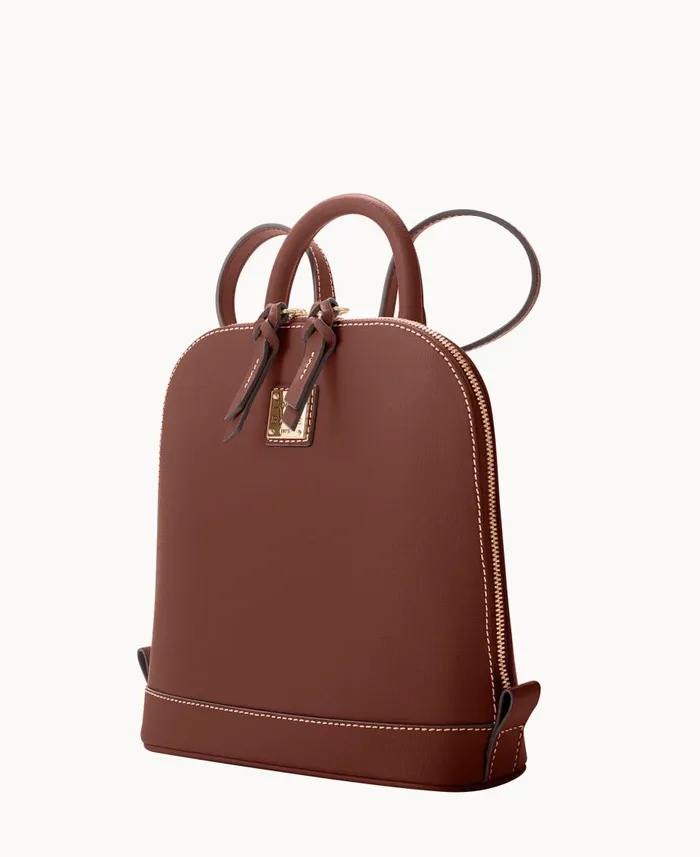 Dooney and Bourke Backpacks Saffiano Small Zip Pod Backpack Amber 8211 WomenMen Dooney and Bourke Backpacks Saffiano Small Zip Pod Backpack Amber 8211 WomenMen