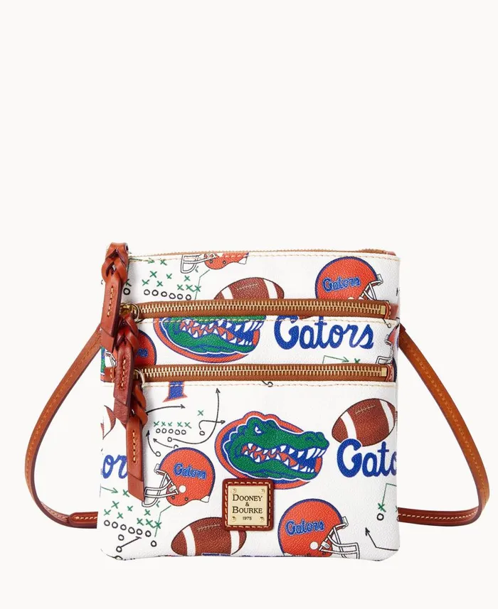 Dooney and Bourke Crossbodies Collegiate University Of Florida N S Triple Zip Crossbody U Of Florida 8211 WomenMen Dooney and Bourke Crossbodies Collegiate University Of Florida N S Triple Zip Crossbody U Of Florida 8211 WomenMen