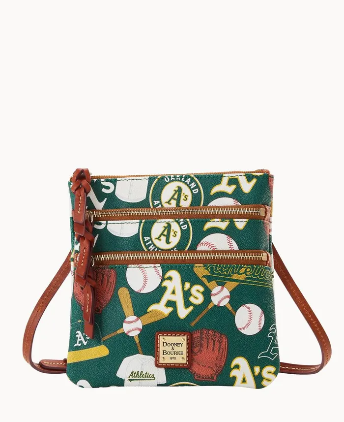 Dooney and Bourke Crossbodies MLB Athletics N S Triple Zip Crossbody Athletics 8211 WomenMen Dooney and Bourke Crossbodies MLB Athletics N S Triple Zip Crossbody Athletics 8211 WomenMen