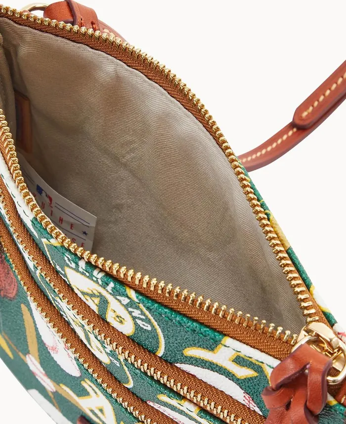 Dooney and Bourke Crossbodies MLB Athletics N S Triple Zip Crossbody Athletics 8211 WomenMen