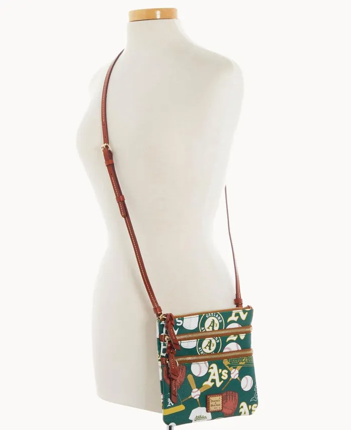 Dooney and Bourke Crossbodies MLB Athletics N S Triple Zip Crossbody Athletics 8211 WomenMen