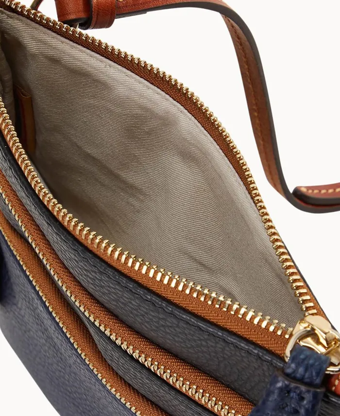 Dooney and Bourke Crossbodies MLB Braves Triple Zip Crossbody Braves 8211 WomenMen Dooney and Bourke Crossbodies MLB Braves Triple Zip Crossbody Braves 8211 WomenMen