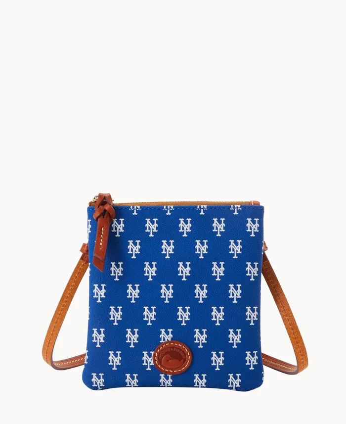 Dooney and Bourke Crossbodies MLB Mets Small North South Top Zip Crossbody Mets 8211 WomenMen Dooney and Bourke Crossbodies MLB Mets Small North South Top Zip Crossbody Mets 8211 WomenMen