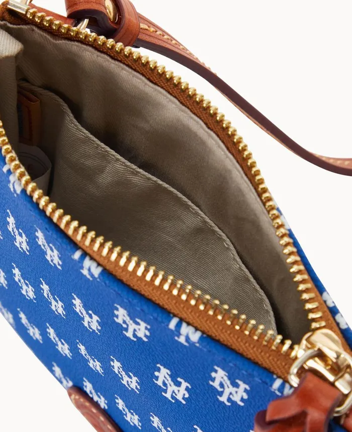 Dooney and Bourke Crossbodies MLB Mets Small North South Top Zip Crossbody Mets 8211 WomenMen Dooney and Bourke Crossbodies MLB Mets Small North South Top Zip Crossbody Mets 8211 WomenMen