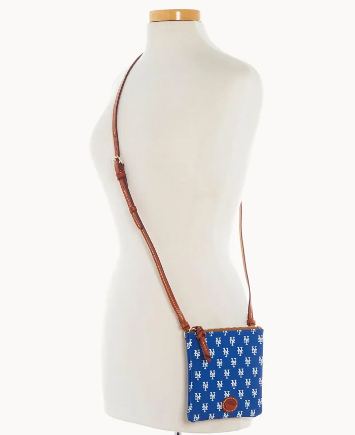 Dooney and Bourke Crossbodies MLB Mets Small North South Top Zip Crossbody Mets 8211 WomenMen Dooney and Bourke Crossbodies MLB Mets Small North South Top Zip Crossbody Mets 8211 WomenMen