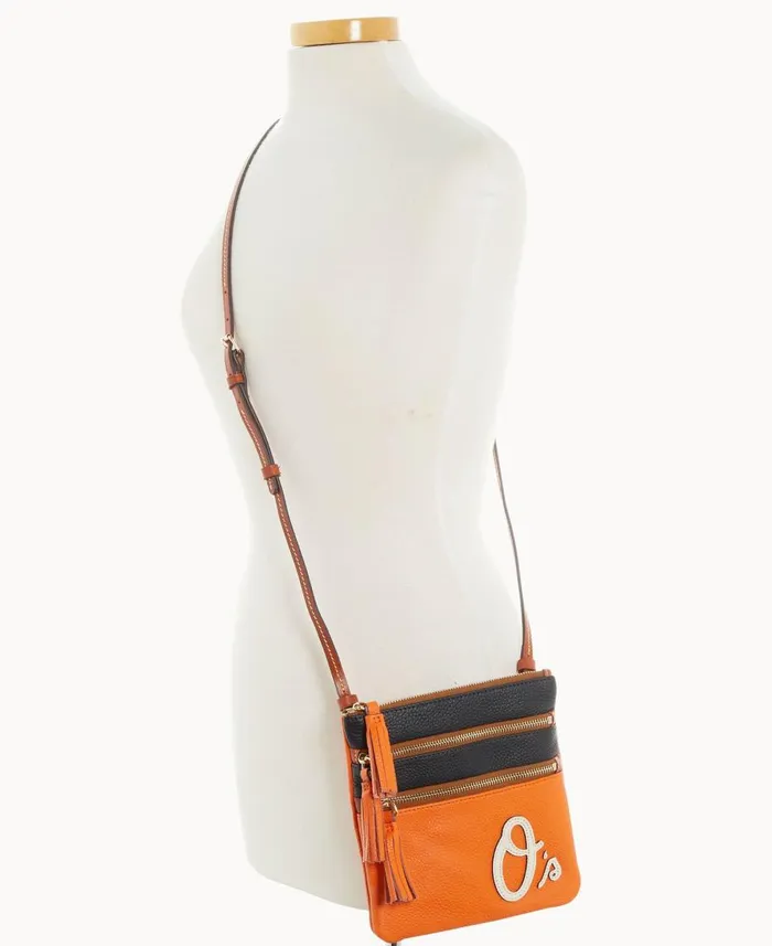 Dooney and Bourke Crossbodies MLB Orioles Triple Zip Crossbody Orioles 8211 WomenMen Dooney and Bourke Crossbodies MLB Orioles Triple Zip Crossbody Orioles 8211 WomenMen
