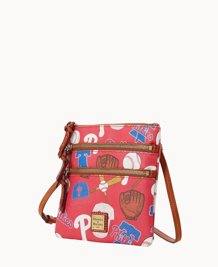 Dooney and Bourke Crossbodies MLB Phillies N S Triple Zip Crossbody Phillies 8211 WomenMen Dooney and Bourke Crossbodies MLB Phillies N S Triple Zip Crossbody Phillies 8211 WomenMen