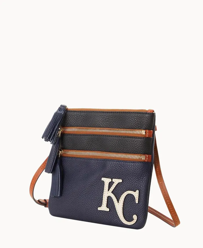 Dooney and Bourke Crossbodies MLB Royals Triple Zip Crossbody Royals 8211 WomenMen