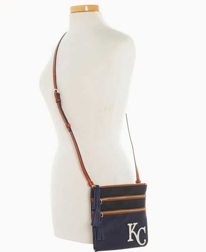 Dooney and Bourke Crossbodies MLB Royals Triple Zip Crossbody Royals 8211 WomenMen