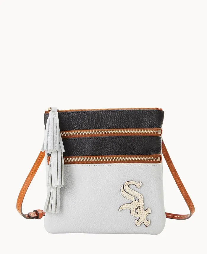 Dooney and Bourke Crossbodies MLB White Sox Triple Zip Crossbody White Sox 8211 WomenMen Dooney and Bourke Crossbodies MLB White Sox Triple Zip Crossbody White Sox 8211 WomenMen