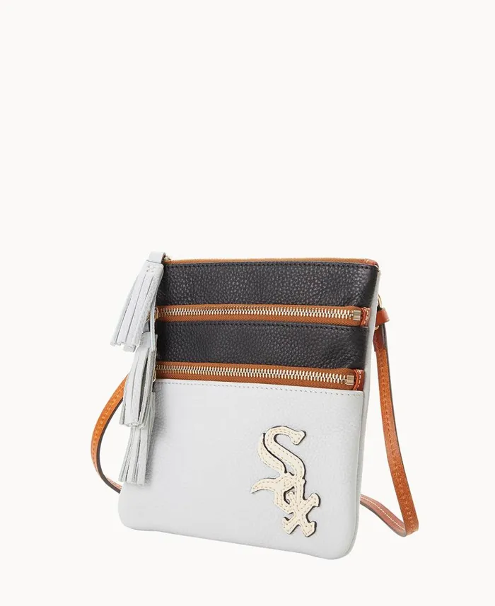 Dooney and Bourke Crossbodies MLB White Sox Triple Zip Crossbody White Sox 8211 WomenMen Dooney and Bourke Crossbodies MLB White Sox Triple Zip Crossbody White Sox 8211 WomenMen
