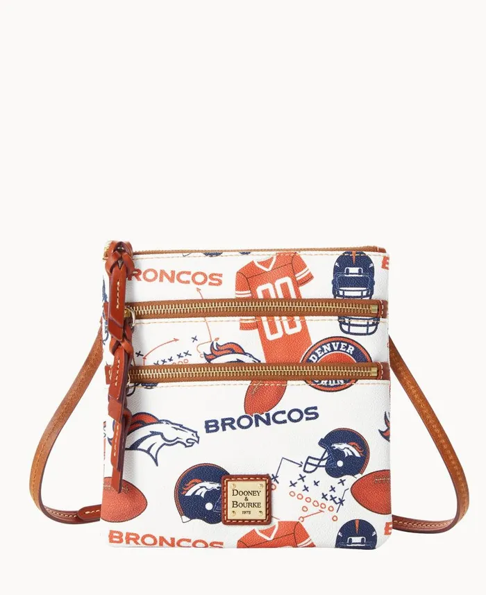 Dooney and Bourke Crossbodies NFL Broncos N S Triple Zip Crossbody Broncos 8211 WomenMen Dooney and Bourke Crossbodies NFL Broncos N S Triple Zip Crossbody Broncos 8211 WomenMen