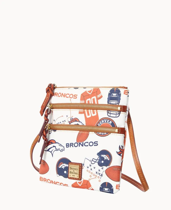 Dooney and Bourke Crossbodies NFL Broncos N S Triple Zip Crossbody Broncos 8211 WomenMen Dooney and Bourke Crossbodies NFL Broncos N S Triple Zip Crossbody Broncos 8211 WomenMen