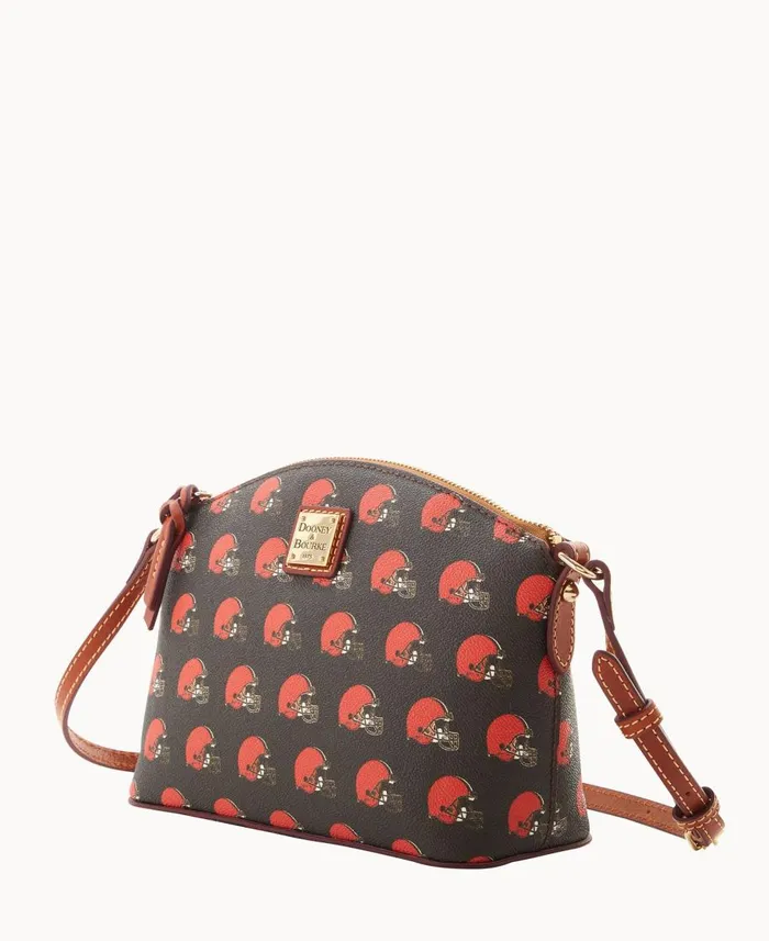 Dooney and Bourke Crossbodies NFL Browns Suki Crossbody Med Wristlet Browns 8211 WomenMen Dooney and Bourke Crossbodies NFL Browns Suki Crossbody Med Wristlet Browns 8211 WomenMen