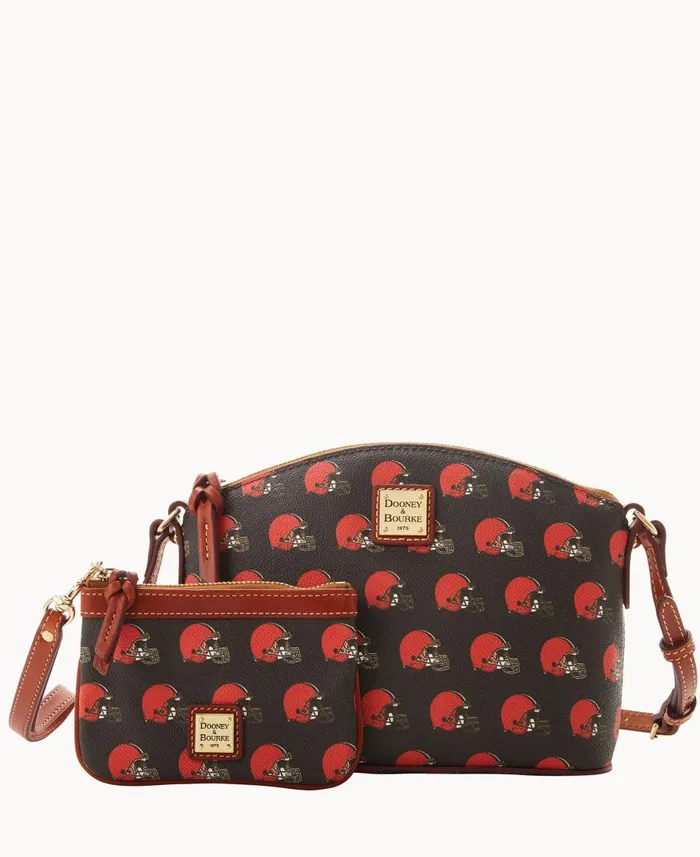 Dooney and Bourke Crossbodies NFL Browns Suki Crossbody Med Wristlet Browns 8211 WomenMen Dooney and Bourke Crossbodies NFL Browns Suki Crossbody Med Wristlet Browns 8211 WomenMen