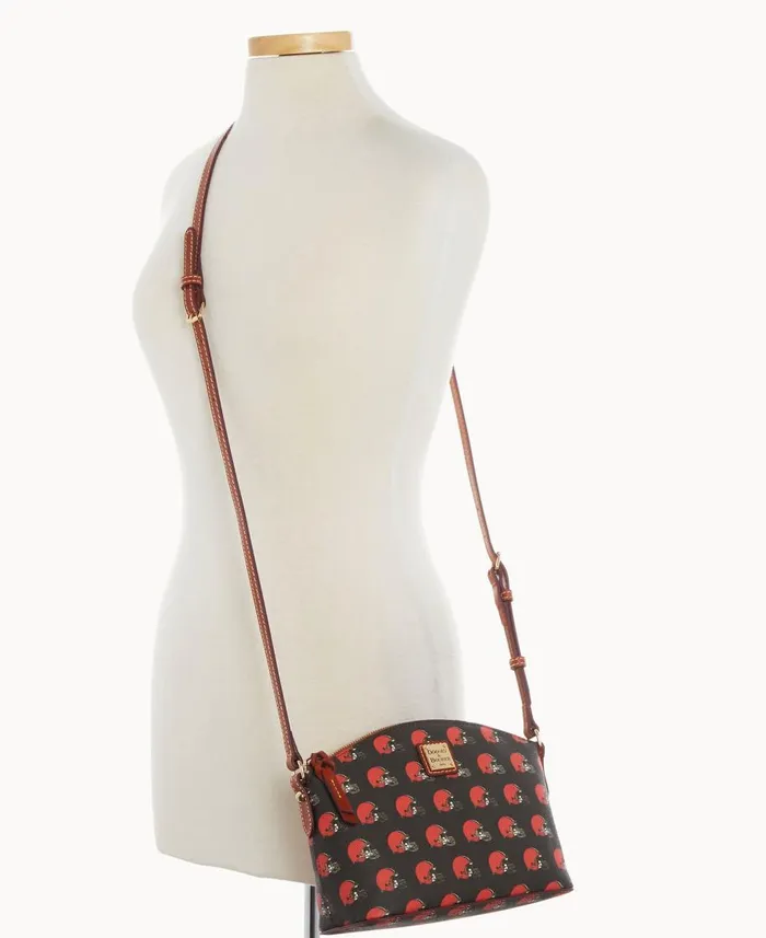Dooney and Bourke Crossbodies NFL Browns Suki Crossbody Med Wristlet Browns 8211 WomenMen Dooney and Bourke Crossbodies NFL Browns Suki Crossbody Med Wristlet Browns 8211 WomenMen