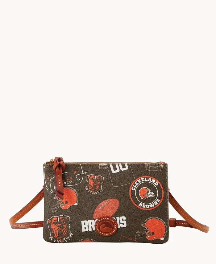Dooney and Bourke Crossbodies NFL Browns Top Zip Crossbody Browns 8211 WomenMen Dooney and Bourke Crossbodies NFL Browns Top Zip Crossbody Browns 8211 WomenMen