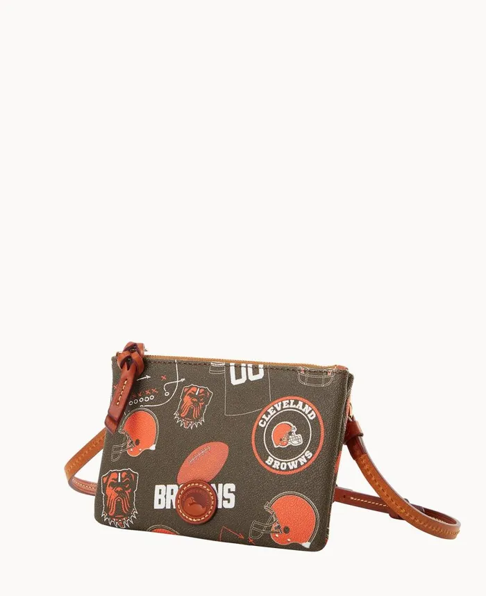Dooney and Bourke Crossbodies NFL Browns Top Zip Crossbody Browns 8211 WomenMen