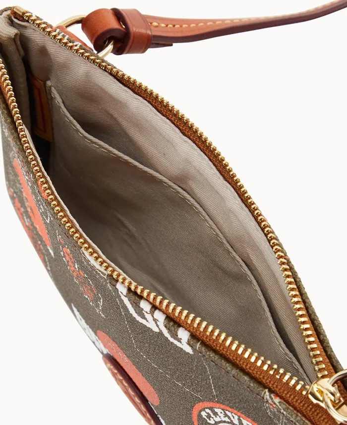 Dooney and Bourke Crossbodies NFL Browns Top Zip Crossbody Browns 8211 WomenMen
