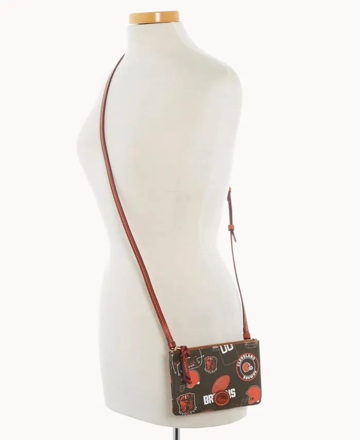 Dooney and Bourke Crossbodies NFL Browns Top Zip Crossbody Browns 8211 WomenMen