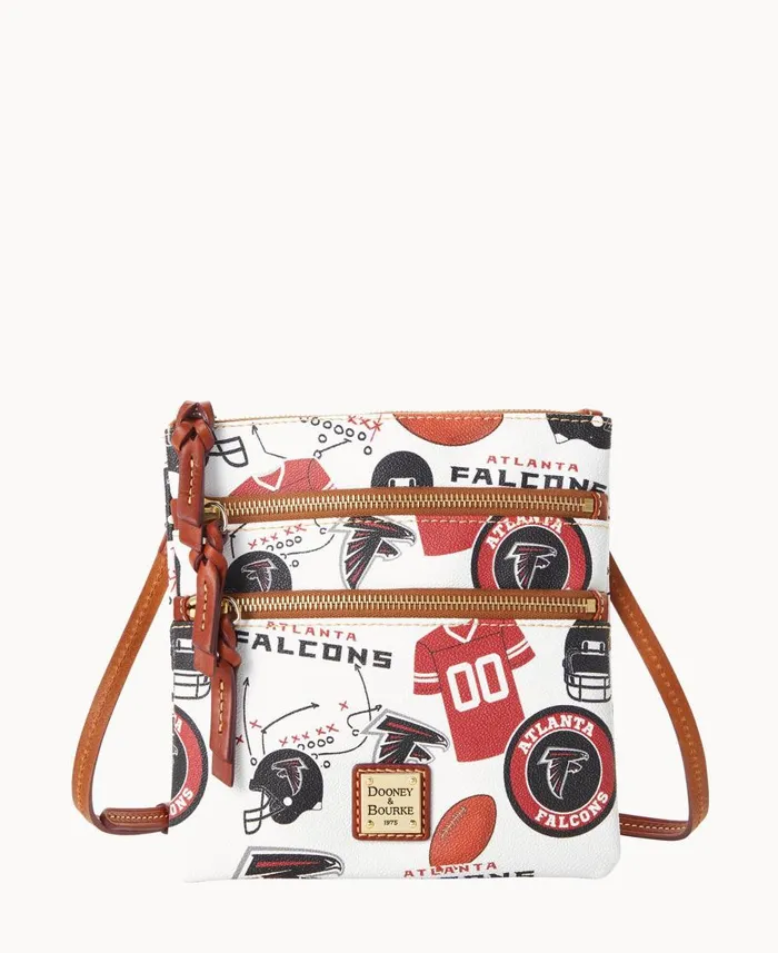 Dooney and Bourke Crossbodies NFL Falcons N S Triple Zip Crossbody Falcons 8211 WomenMen Dooney and Bourke Crossbodies NFL Falcons N S Triple Zip Crossbody Falcons 8211 WomenMen