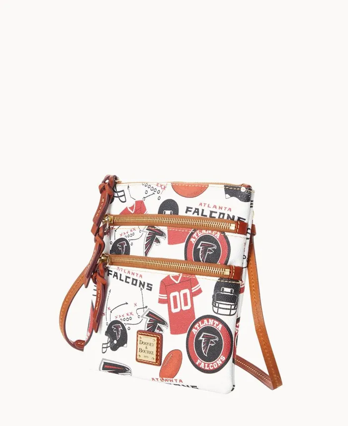 Dooney and Bourke Crossbodies NFL Falcons N S Triple Zip Crossbody Falcons 8211 WomenMen Dooney and Bourke Crossbodies NFL Falcons N S Triple Zip Crossbody Falcons 8211 WomenMen