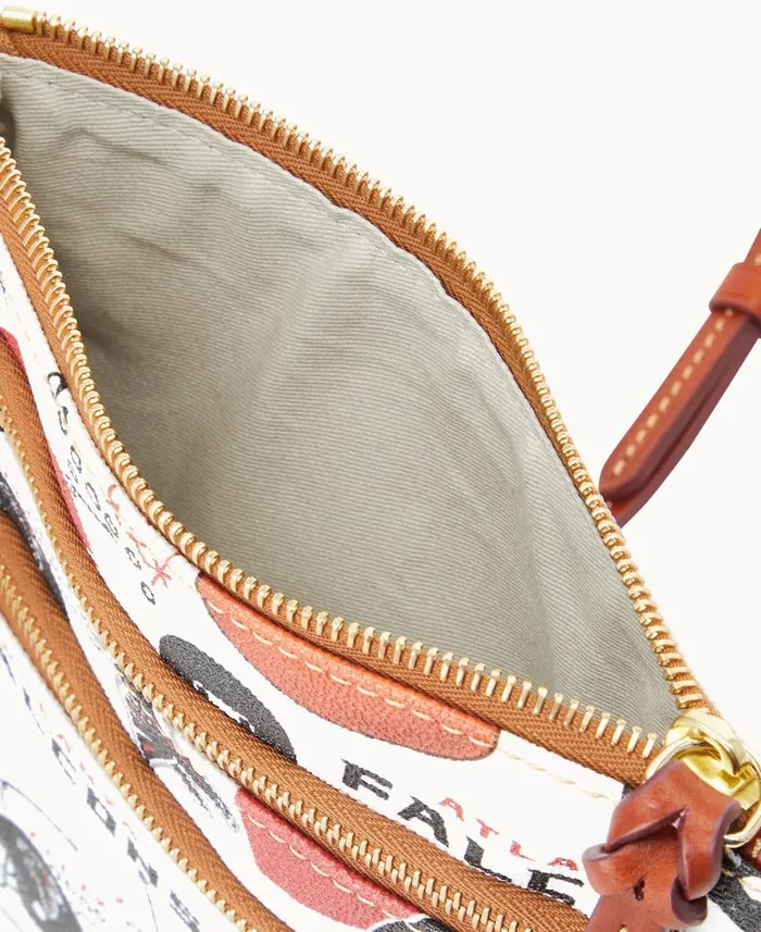 Dooney and Bourke Crossbodies NFL Falcons N S Triple Zip Crossbody Falcons 8211 WomenMen Dooney and Bourke Crossbodies NFL Falcons N S Triple Zip Crossbody Falcons 8211 WomenMen