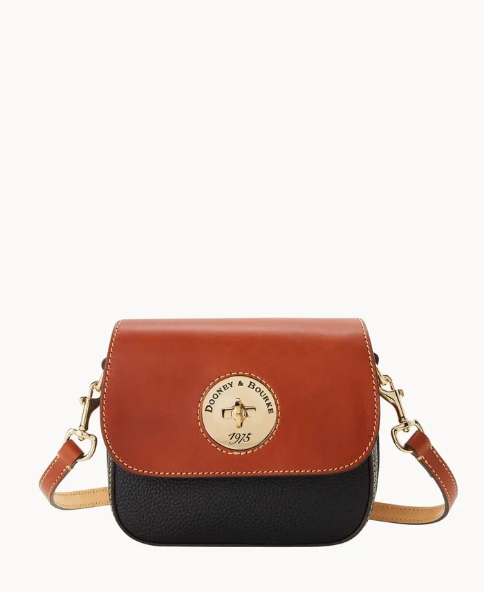 Dooney and Bourke Crossbodies Pebble Turnlock Flap Saddle Black 8211 WomenMen Dooney and Bourke Crossbodies Pebble Turnlock Flap Saddle Black 8211 WomenMen