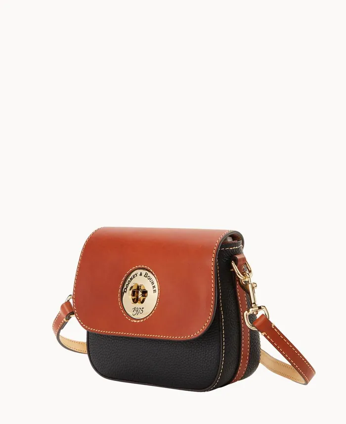 Dooney and Bourke Crossbodies Pebble Turnlock Flap Saddle Black 8211 WomenMen Dooney and Bourke Crossbodies Pebble Turnlock Flap Saddle Black 8211 WomenMen