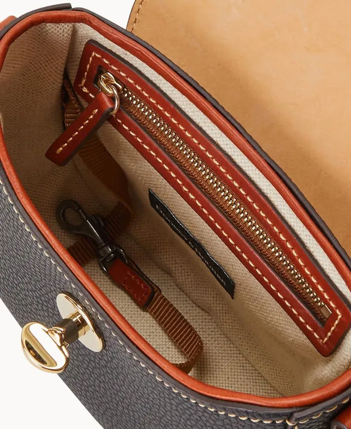 Dooney and Bourke Crossbodies Pebble Turnlock Flap Saddle Black 8211 WomenMen Dooney and Bourke Crossbodies Pebble Turnlock Flap Saddle Black 8211 WomenMen