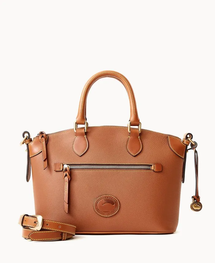 Dooney and Bourke Satchels All Weather Leather 30 Domed Satchel 30 Caramel 8211 WomenMen