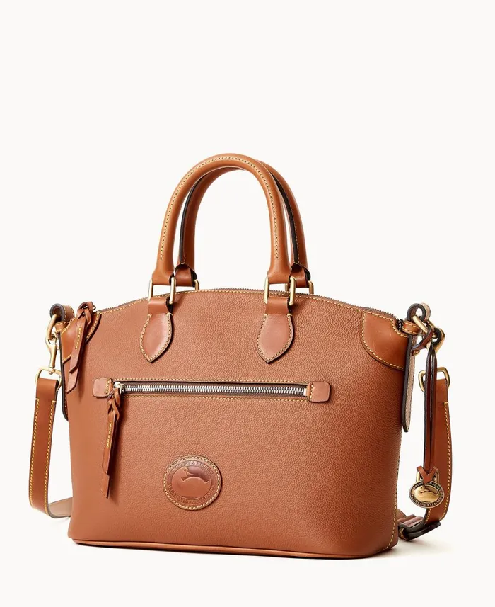 Dooney and Bourke Satchels All Weather Leather 30 Domed Satchel 30 Caramel 8211 WomenMen Dooney and Bourke Satchels All Weather Leather 30 Domed Satchel 30 Caramel 8211 WomenMen