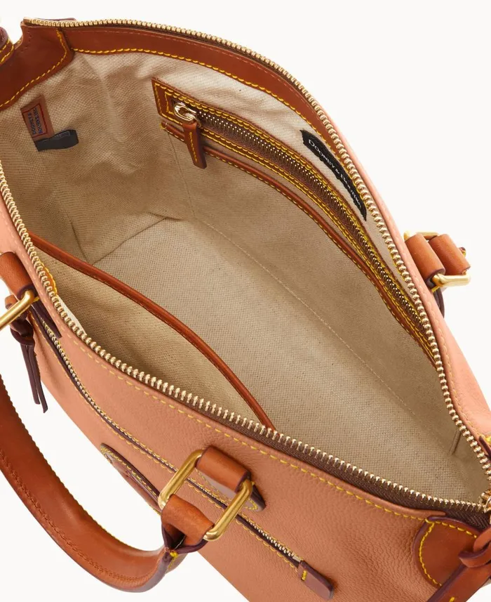 Dooney and Bourke Satchels All Weather Leather 30 Domed Satchel 30 Caramel 8211 WomenMen Dooney and Bourke Satchels All Weather Leather 30 Domed Satchel 30 Caramel 8211 WomenMen