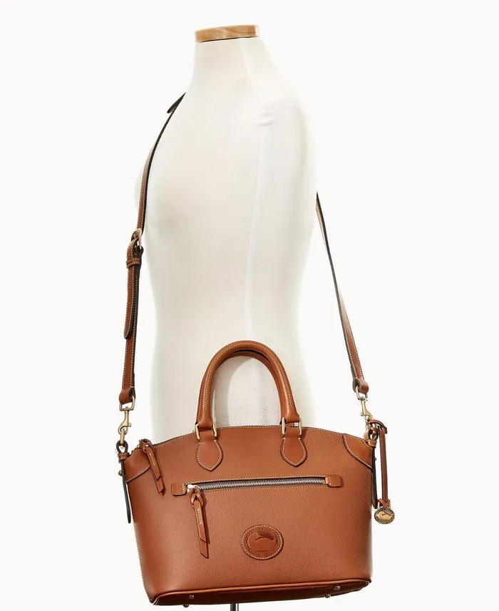 Dooney and Bourke Satchels All Weather Leather 30 Domed Satchel 30 Caramel 8211 WomenMen Dooney and Bourke Satchels All Weather Leather 30 Domed Satchel 30 Caramel 8211 WomenMen