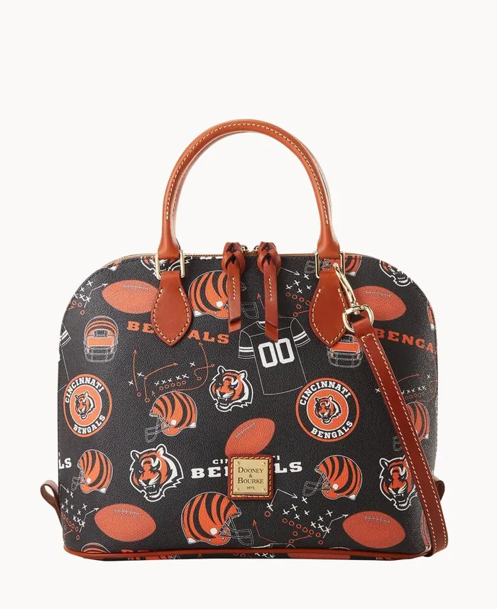 Dooney and Bourke Satchels NFL Bengals Zip Zip Satchel Bengals 8211 WomenMen