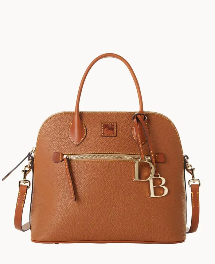 Dooney and Bourke Satchels Pebble Grain Large Domed Satchel Caramel 8211 WomenMen Dooney and Bourke Satchels Pebble Grain Large Domed Satchel Caramel 8211 WomenMen
